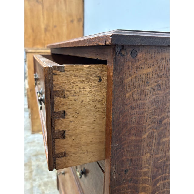 Antique English Oak Chest of Drawers For Sale In Naples, FL - Image 6 of 11