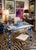 1960s Writing Desk | Hand Painted Blue Geode Inspired Desk With Gold Accents | One-of-a-Kind Statement Furniture For Sale - Image 4 of 9