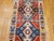 Vintage Turkish Tribal Kilim Runner, Handwoven Wool, Geometric Caucasian Pattern, Blue & Red, 3x8 For Sale - Image 13 of 17