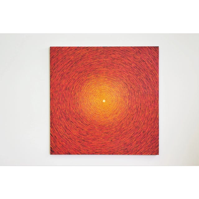 Colorful Abstract Painting, 2000s, Oil on Wood For Sale - Image 9 of 9