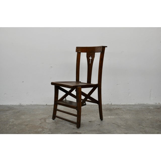 Wood Vintage Italian Beech Kneeling Chair with Shell Pattern, 1930s For Sale - Image 7 of 7