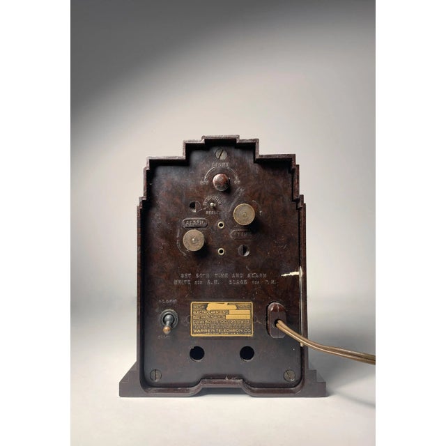 Early 20th Century Art Deco Bakelite Telechron Clock For Sale - Image 5 of 5