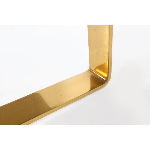 Mid-Century Modern Coffee Table with Gold-Plated Base and Glass Top, 1970s For Sale - Image 11 of 13