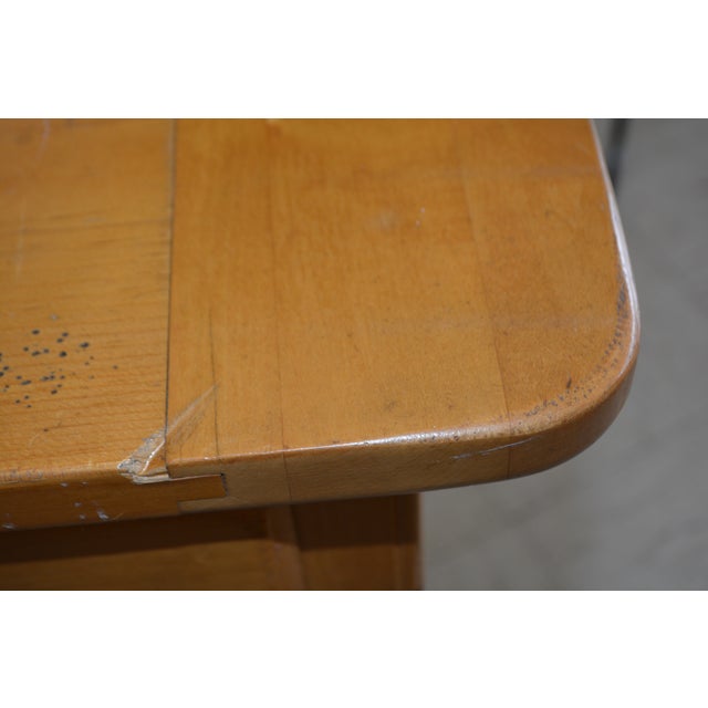 Wood Vintage Thomasville Farmhouse Pine Console / Entry / Sofa Table W/ Pull Out Board! For Sale - Image 7 of 17