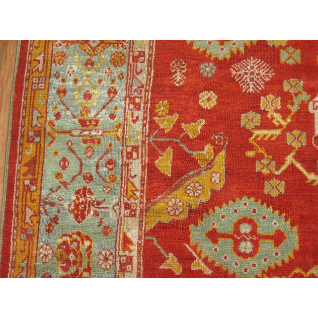 Red Antique Zabihi Collection Angora Oushak Rug - 8'2" x 9'10" For Sale - Image 8 of 8