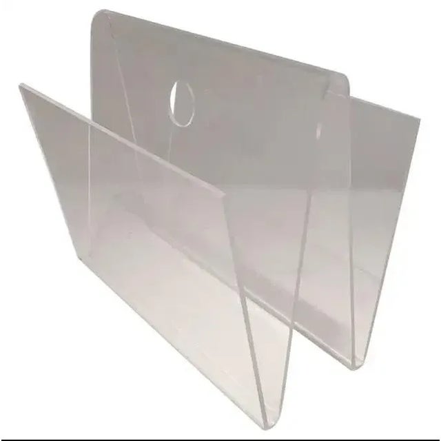 Circa 1970 French Plexiglass Magazine Rack For Sale - Image 9 of 9