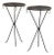 A Pair of Iron & Bronze Drinks Tables in the Manner of Jean-Michel Frank. Contemporary. For Sale