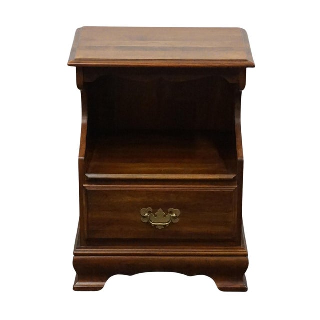 CRESENT FURNITURE Solid Cherry Traditional Style 20" Open Cabinet Nightstand 26.75" High 20" Wide 15" Deep We specialize...