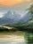 Textile Green Water in the Lake District of England with Lush Trees by British Artist 1976 For Sale - Image 7 of 18