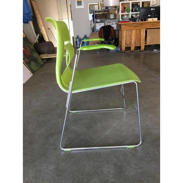 2000 - 2009 Green Stylex "Rhythm" Armchair by Sava Cvek, Pair For Sale - Image 5 of 7