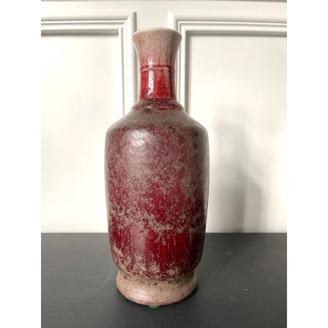 Large Antique Chinese Sang-de-Boeuf LangYao Red Vase For Sale - Image 9 of 13