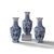 2020s Garden of Blue Chinoiserie Hex Vases, Set of 3 For Sale - Image 5 of 5
