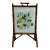 Antique Victorian Bamboo and Hand-Painted Glass Fire Screen, C,1890s For Sale