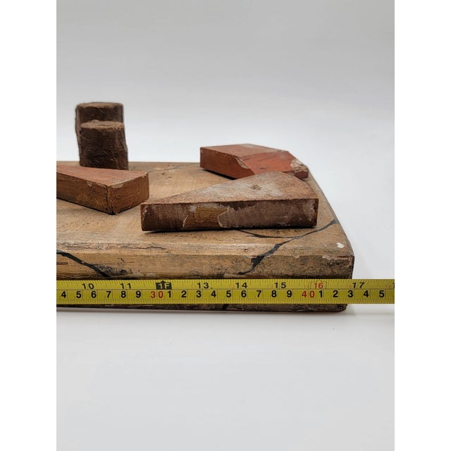 Antique 19th C One Of A Kind English & Continental Wooden Cheese Display Board. For Sale - Image 13 of 16