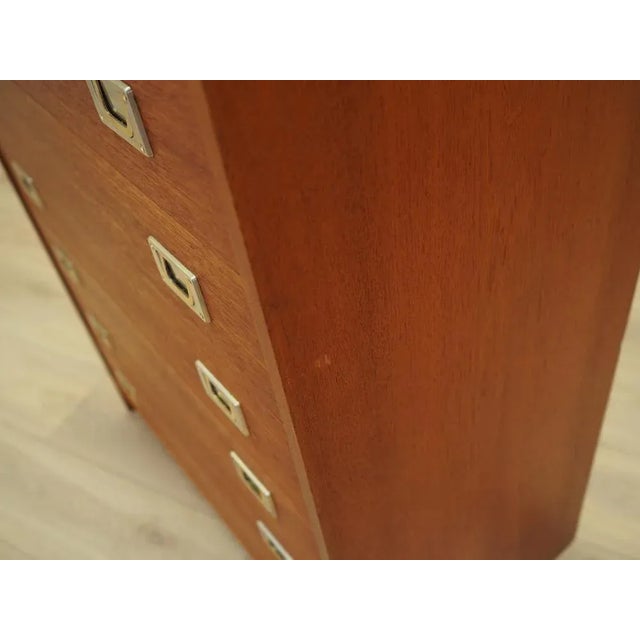Orange Danish Teak Chest of Drawers, 1960s For Sale - Image 8 of 11