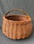 Large Antique Hand Woven Willow Gathering Basket Branch Handle For Sale - Image 13 of 17