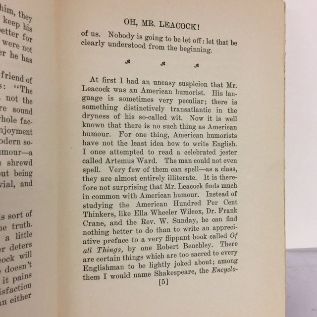 1925 C.K. Allen Oh Mr. Leacock! Book For Sale - Image 4 of 4