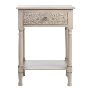 Josie 1 Drawer Accent Table - Greige