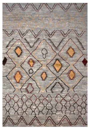 Aara Rugs Inc. Modern Moroccan Hand Knotted Rug - 5'11" X 8'2"