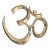 Mid 20th Century Large 14" Heavy Brass Om Symbol Decor for Meditation Spaces. For Sale