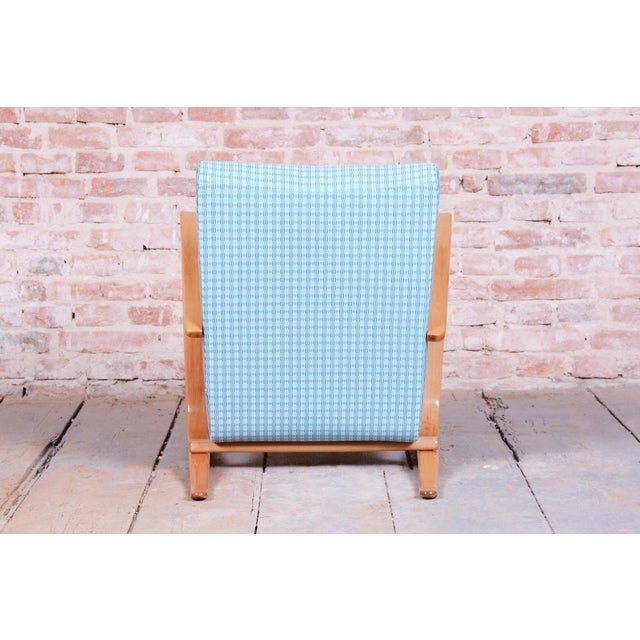 Blue Czech Art Deco H-269 Armchair by J. Halabala for Up Závody, 1930s For Sale - Image 8 of 12