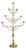 Large Religious Brass 7-Branch Candelabra For Sale
