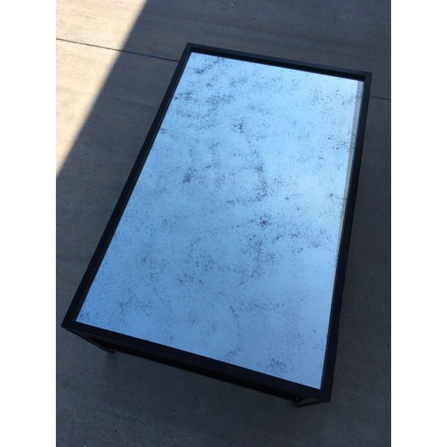 Antique Mirror Top Coffee Table With Ebonized Black Walnut Frame Chairish