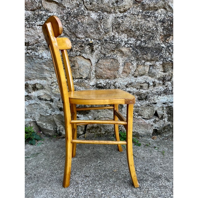 Beechwood Bistro Chairs from Luterma, France, 1950, Set of 6 For Sale - Image 8 of 14