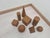 Wooden Geometric-Shape Ornaments in Brown Lacquer from Molteni, 1990s, Set of 8 For Sale - Image 12 of 17