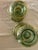 Large Green Glass Bowl & Candleholders, Spain For Sale - Image 4 of 13