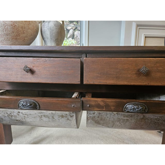 Antique Oak Baker's Table (C1890–1930) For Sale - Image 11 of 18