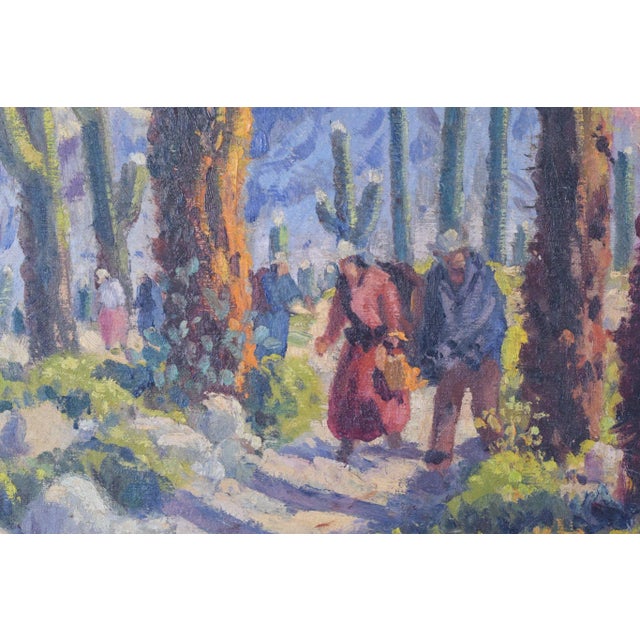 This highly evocative painting beautifully describes life in rural argentina at the beginning of the 20th century. Purcará...