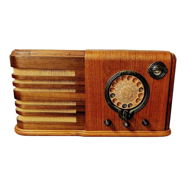 Vintage Montgomery Ward Airline Table Tube Radio 1938 For Sale