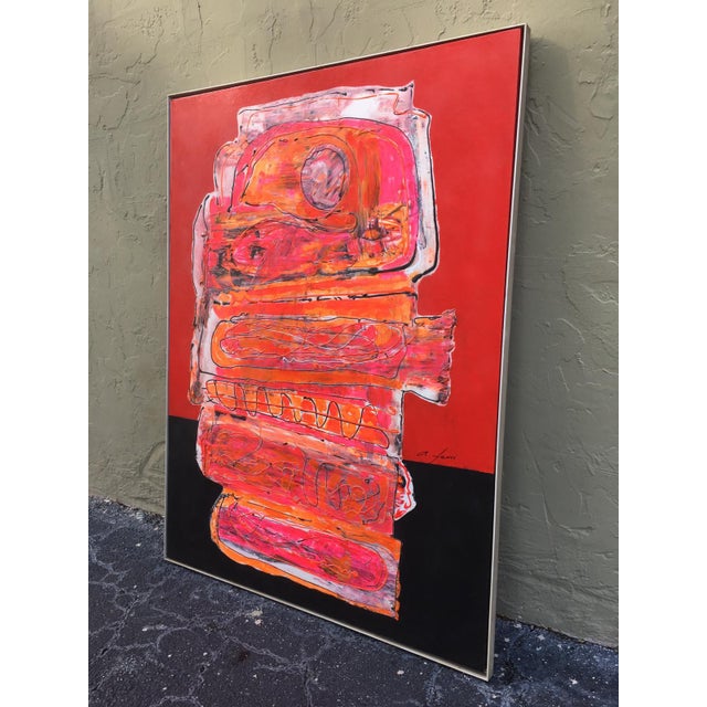 Abstract Oil on Canvas, Painting by Antonio Ferri, Spain For Sale - Image 4 of 12