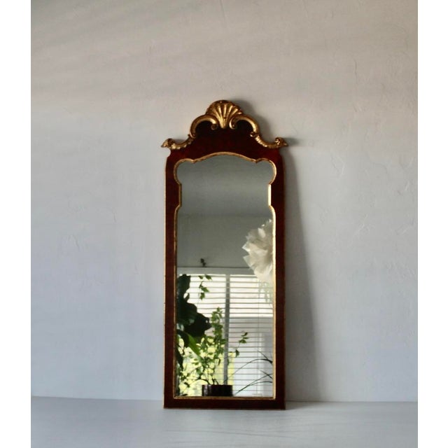 Vintage Italian La Barge Burl-Wood Gilded Wall Mirror For Sale - Image 9 of 18
