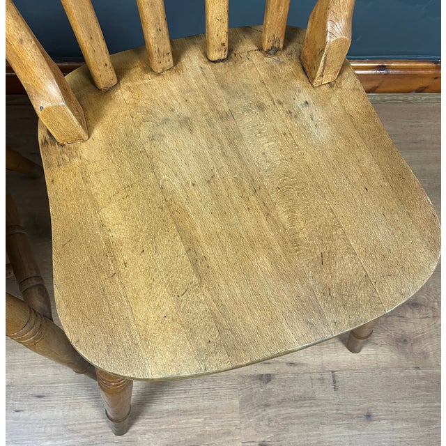 Vintage Beech Farmhouse Dining Chairs, 1950s, Set of 2 For Sale - Image 18 of 18