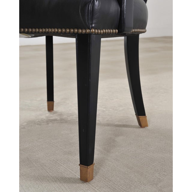 Ralph Lauren Hither Hills Studio Dining Arm Chair Tartan Leather For Sale - Image 9 of 18