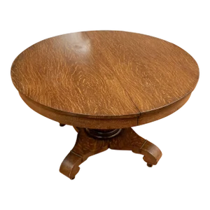 1940s Mission Oak Arts & Craft Extension Dining Table