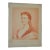 19th Century Antique Original Sanguine Portrait of a Young Woman For Sale In Reno/Lake Tahoe - Image 6 of 7