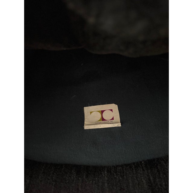 1973 Milo Baughman for Thayer Coggin Swivel Tub Lounge Chairs – Pair – Original Labels For Sale - Image 9 of 16
