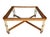 Drexel Vintage Faux Bamboo Brass & Glass Coffee Table | Hollywood Regency Chinoiserie Cocktail Table | Campaign Style Designer Square Coffee Table For Sale - Image 4 of 13