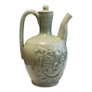 Vintage Mengrai Kilns Celadon Yaozhou Style Ewer