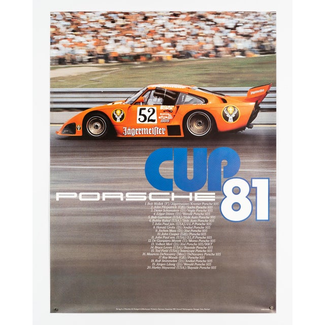Modern Porsche Cup Poster by Erich Strenger, 1981 For Sale - Image 3 of 9