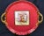 1890s Antique Red and Golden Porcelain Victoria Carlsbad Tray For Sale - Image 13 of 13