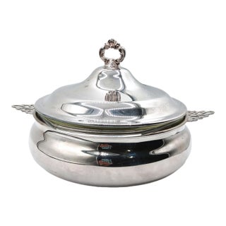 Vintage Sheffield Silverplate Covered Serving Dish For Sale