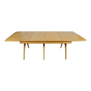 Mid 20th Century Heywood Wakefield Butterfly Drop Leaf Wishbone Dining Table With 2 Leaves For Sale