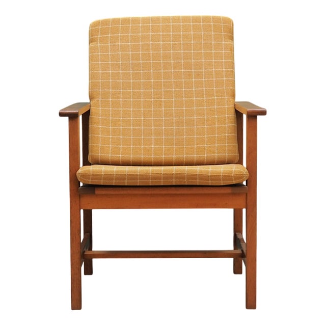Danish Yellow Armchair from Børge Mogensen, 1970s For Sale