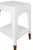 Matthew Izzo Home Patti Glossy White Lacquer One Drawer Side Table With Antique Brass Foot Caps For Sale In New York - Image 6 of 6