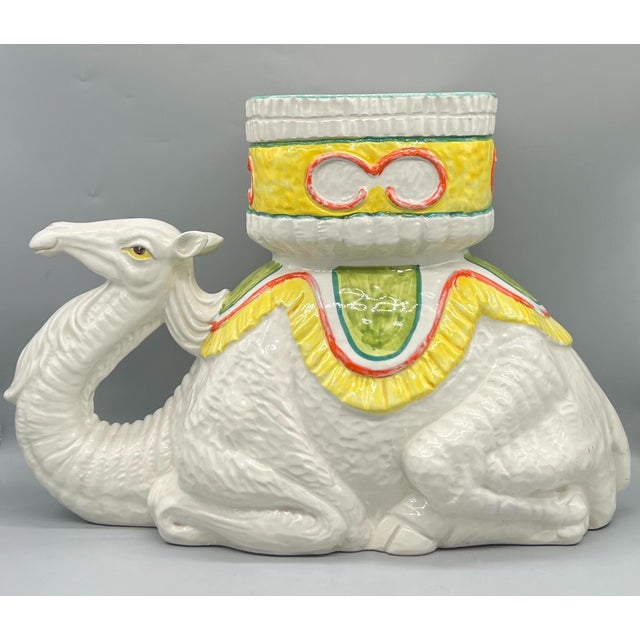 Ceramic Large Italian Vintage Ceramic Camel Planter or Cachepot - Whimsical, Hollywood Regency, Mid-Century Modern For Sale - Image 7 of 17