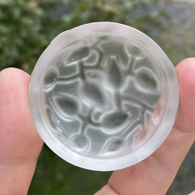 René Lalique Rare Antique Art Deco 1920s Rene Lalique French Art Glass Jar Jaytho Perfumery For Sale - Image 4 of 13